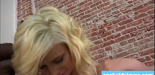  blonde wife worships black masters big cock